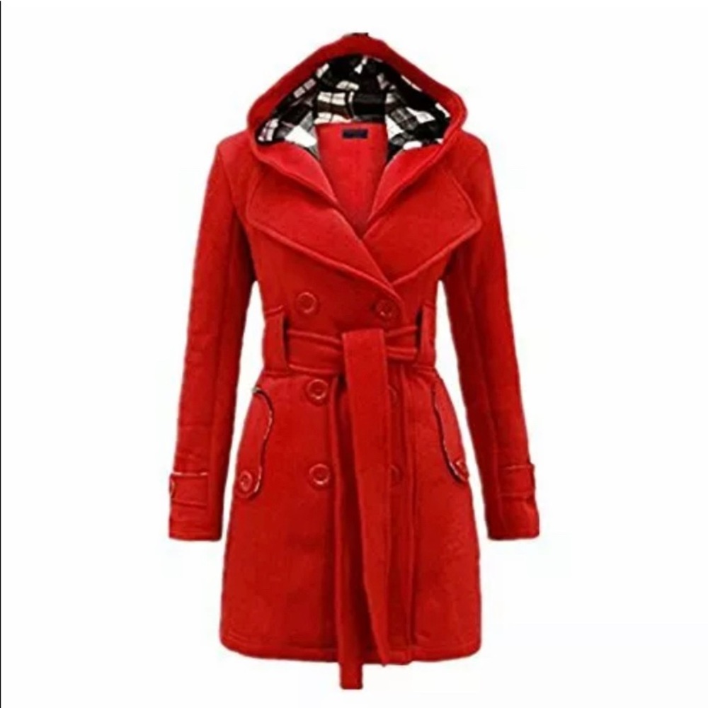 NWT Fleece Trench Coat